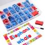 Customized wholesale box alphabet foam letters number magnetic boardtoy painting whiteboard