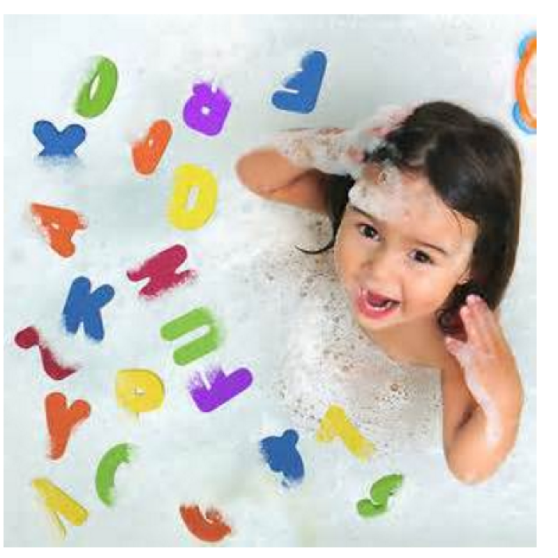 Eco friendly baby tub town foam bath toys with toy organizer bath learning toys bath kids toys