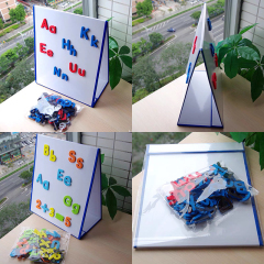 Educational small stand-able magnetic toy foldable whiteboard for kids magic  drawing board