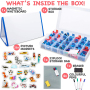 Small foldable kids double sided magnetic  dry eraser whiteboard with magnetic alphabet letters and numbers set