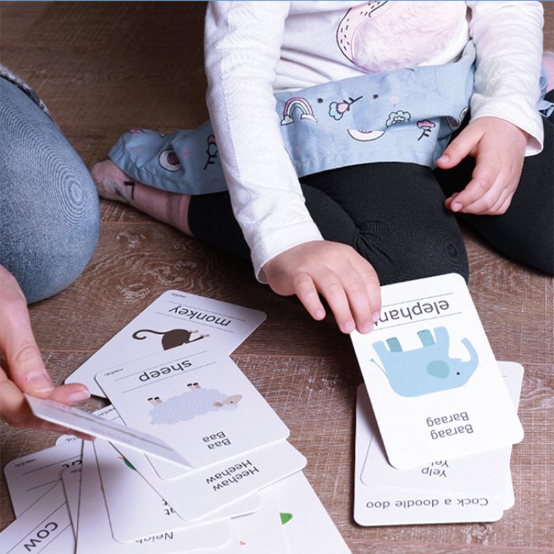 Custom printed paper children puzzle flash cards