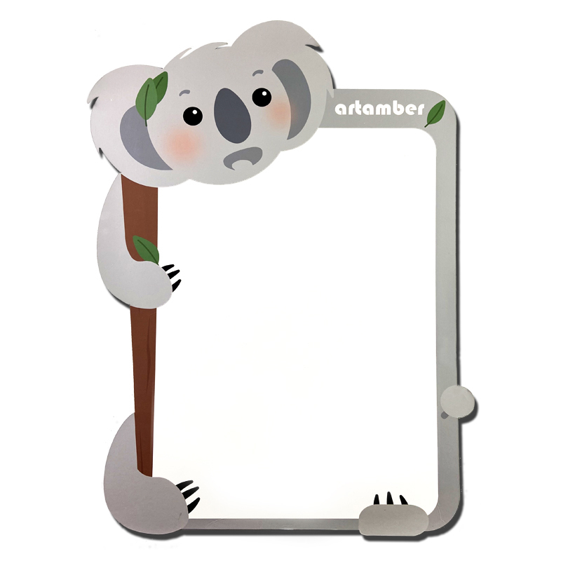 Custom 2020 new cartoon animal kids and child magnetic whiteboard for wall sticker kids of unicorn crocodile lion hippo koala
