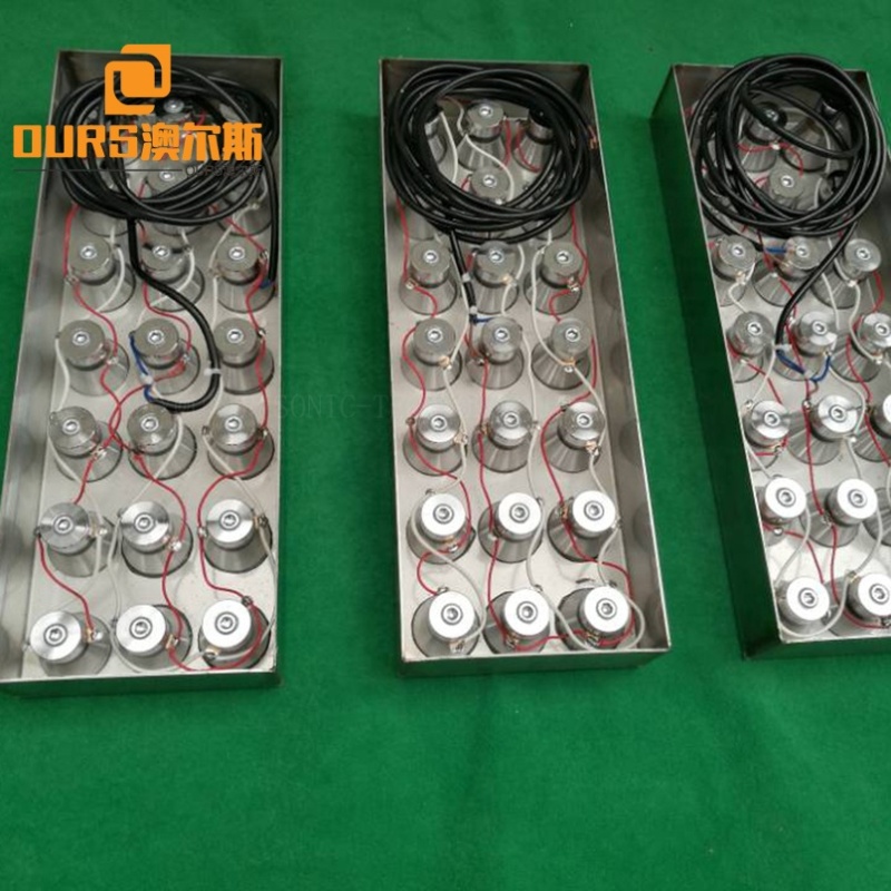Mechanical Washer Component Submersible Ultrasonic Cleaning Transducer Pack Plate 1000W Sound Vibration Transducer Steel Box