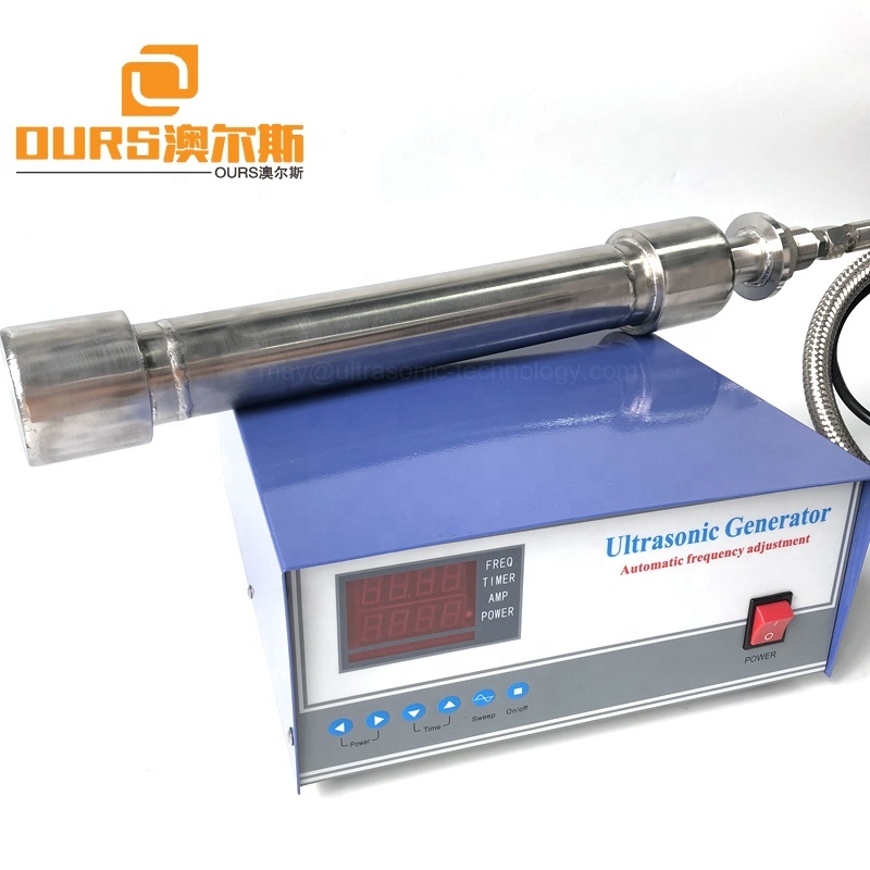 Round Tube Housing Ultrasonic Piezoelectric Tubular Reactor 25K Industrial Immersible Ultrasound Transducer For Refining/Mixing