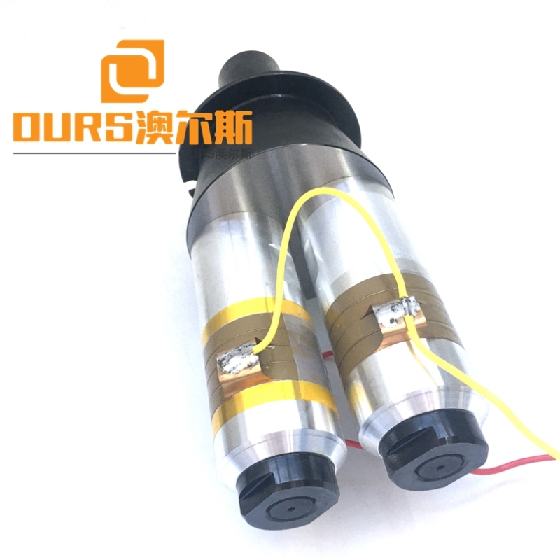4200W 15KHZ Double Head Ultrasonic Welding Transducer With Booster For Welding ABS plastics