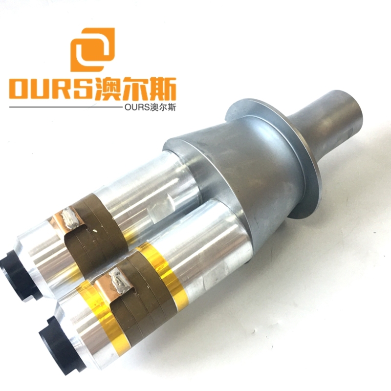 4200W 15KHZ Double Head Ultrasonic Plastic Welding Transducer For Ultrasonic Lace Sewing Machine