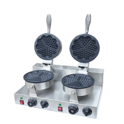 2pcs Electric Heart Shape New Arrival Best Price Commercial Double Plates  Waffle Maker