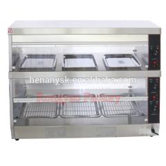 DH-2*3 Hot Display Showcase Electric Food Warmer Stainless Steel Display Showcase With 2 Shelves