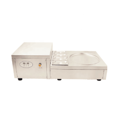 35cm Round Pan Table Top Fried Ice Cream Frying Fryer Machine