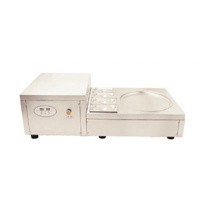 35cm Round Pan Table Top Fried Ice Cream Frying Fryer Machine