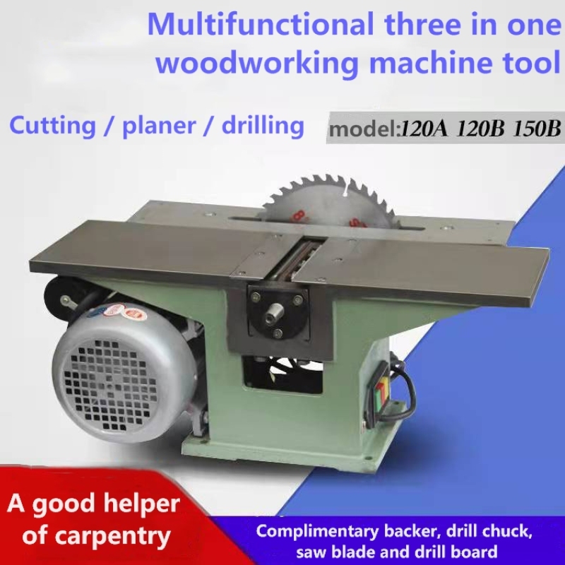 Carpentry Tools 150 Lifting Multifunctional Three In One Woodworking Table Planer Flat Planer Woodworking Machine Bench Saw