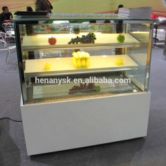Японский стиль, 3 слоя, мраморные материалы, прямоугольная витрина для торта, стеклянная витрина, морозильная камера