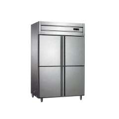 4 Door Fan cooling 2 temperature 2-8 C -12 -18C Vertical Cold Freezer Refrigerator Kitchen Cabinet Showcase
