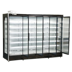 Охладитель стеклянной двери палубы холодильника холодных напитков супермаркета охлаждающий с дистанционным компрессором