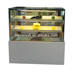 Японский стиль, 3 слоя, мраморные материалы, прямоугольная витрина для торта, стеклянная витрина, морозильная камера