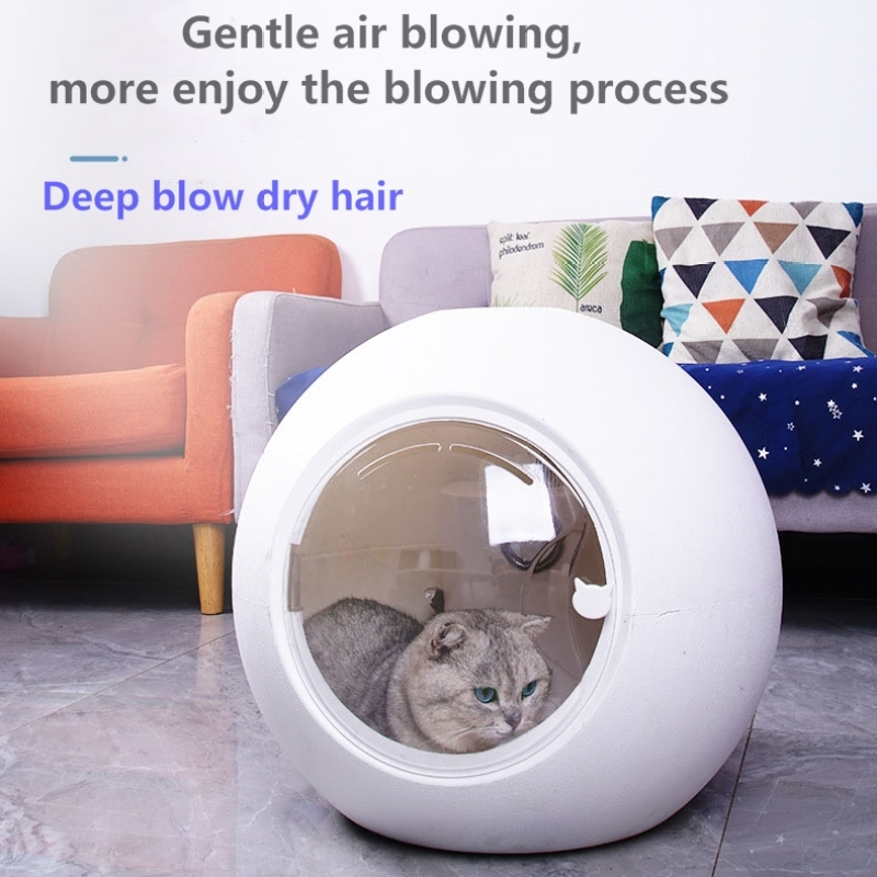 200w Cat Dog After Bathing Spherical Household Pet Hair Blower Dryer Automatic Water Blowing Machine Pet Grooming Dryer Box