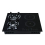 4 Burners Gas Electric Dual Purpose Stove Two Electric Two Gas Desktop Embedded Induction Cooker Gas Stove NG LPG