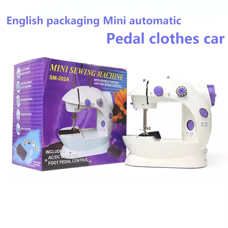 Wholesale Sewing Machines Multifunctional Household Electric Mini Sewing Machine English Packaging Automatic Pedal Clothes Car