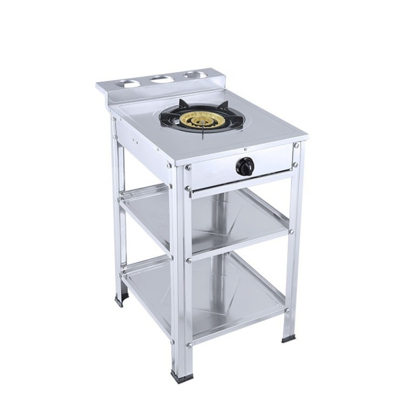Commercial Gas Range Portable Wok Cooker LPG Catering Burner Single Stove With Storage Hole Vertical Gas Stove Large Firepower
