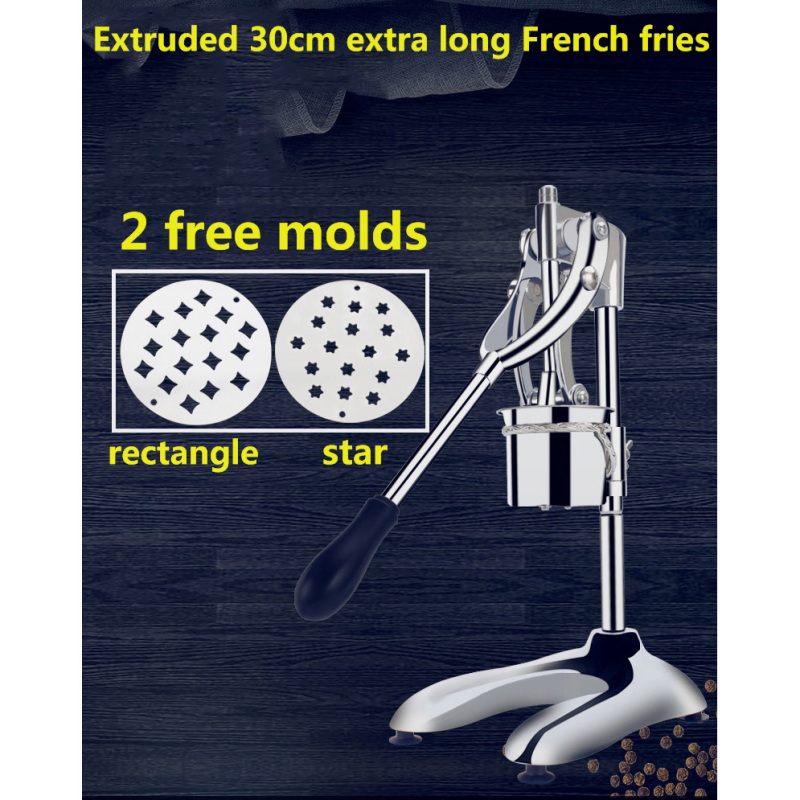 Manual Super Long French Fries Extruder For Commercial Household Stainless Steel 30cm French Fries Machine