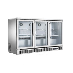 IS-SG160 2 слоя стеклянной двери 50 мм прозрачный дверной холодильник для продажи погружная ванна барная стойка охладитель вина