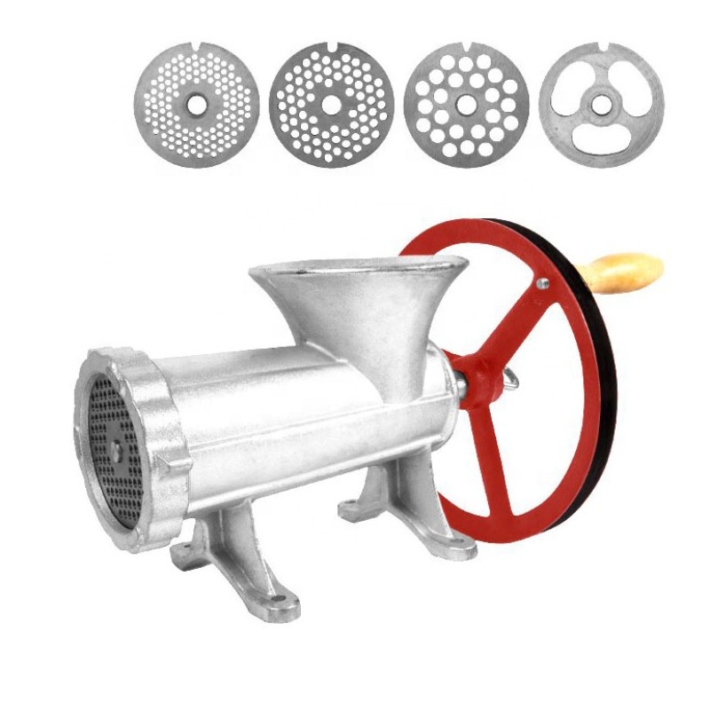 32 Cast Iron Meat Grinder Minced ChickenMachine Price List different Disc Cross Knife with Bearing version