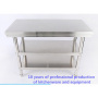Three Layer Stainless Steel Kitchen Worktable Commercial Loading Table Dismounted Console Storage Adjustable Height Workbench