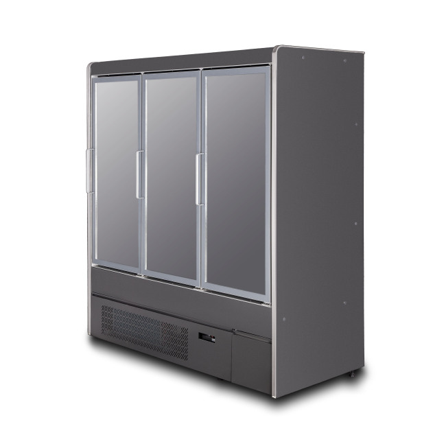 Hot Sale 3 4 doors  -16~-18C Commercial 3 Big Glass Door Vertical Upright Fridge Showcase Freezer