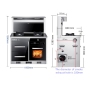 Steaming Baking Disinfection Integrated Stove Ih Cooker Household Integrated Gas Range Hood Side Suction And Bottom Row Type