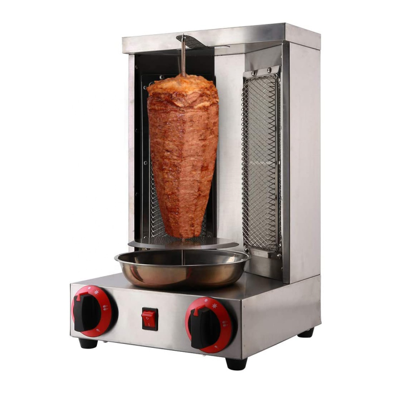 Roast The Whole Chicken Duck Goose Doner Meat Roaster Oven Gyro Gas Heating Grill Machine 2 Burners Rotisserie Kebab Machine