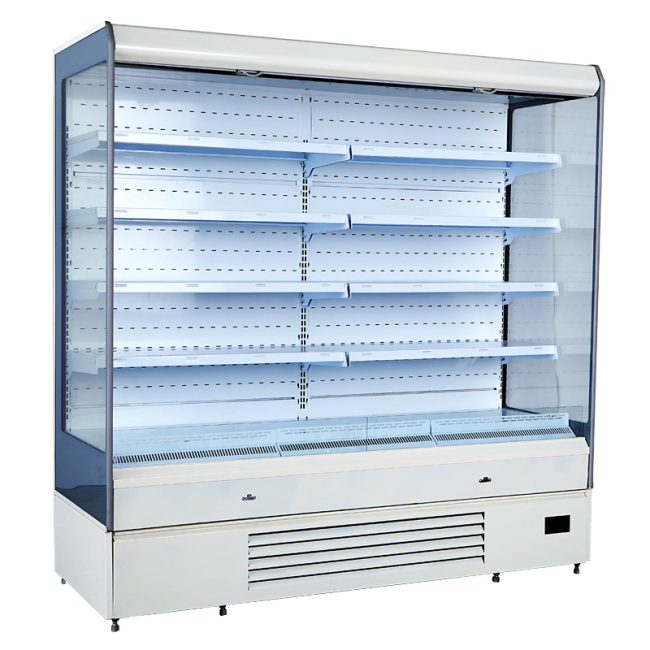 Black Color  Supermarket Vegetable Showcase cooler Fan Cooling Fridge Refrigerator For Drinks Vegetables
