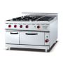 GH-999A Commercial Restaurant Heavy Duty 4 cooktop burner Gas Cooking Range with Oven and Griddle