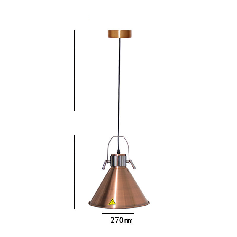 High Quality Hanging Copper Color Food Warmer Lamp