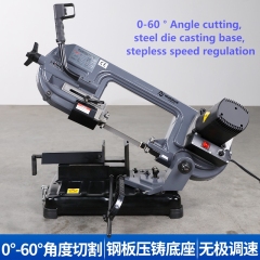 Portable 45 Cutting Machine Multi Function Pipe Material Steel Cutting Band Saw Electric Tool Hydraulic Woodworking Machine