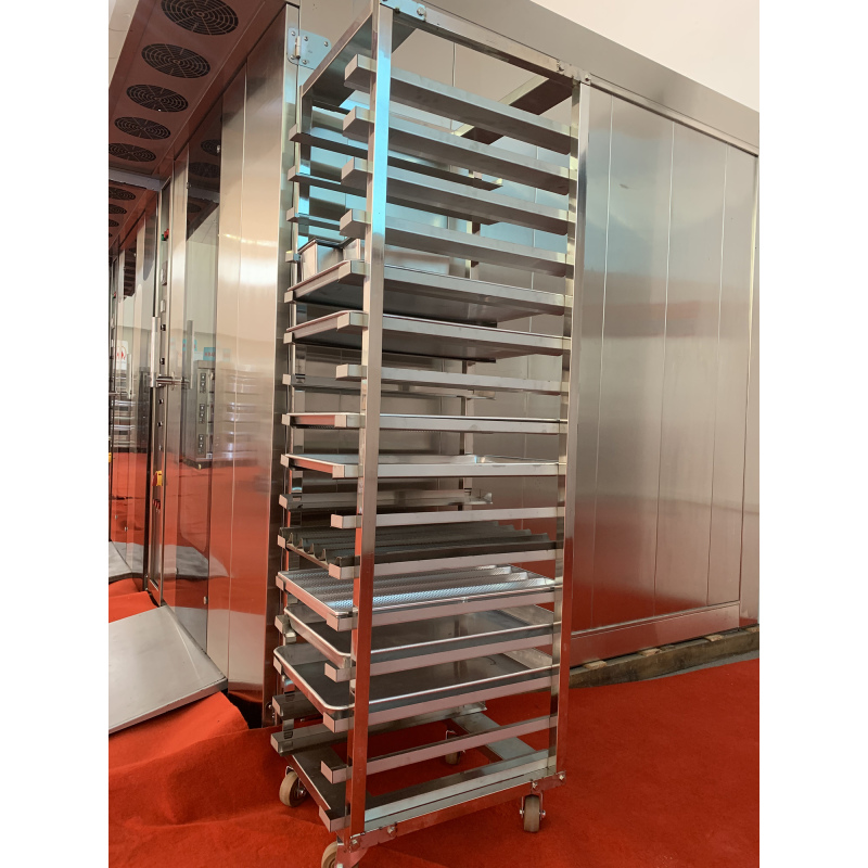 15trays 15 Pans Stainless Steel Bakery Rack Trolley Baking Kitchen Work Table Working With Lock For Pan Trays Oven For 400 X 600