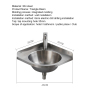 304 Stainless steel Luxury Combination Toilet Bathroom Sink Artificial Resin Hand Wash Basin Decorative