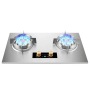 Factory price Gas Stove 2 Burner Table  Freestanding Cooktop Stainless Steel Gas Range Left Right Independent Timing