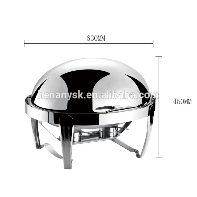 Stainless Steel Chafing Dish Buffet, 180 Degree Full Cover Buffet Catering Banqu