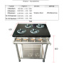 4 / 5 / 7 Head LPG Natural Gas Burner Stove Cooktop Burners For Home / Restaurant Efficiency Fire