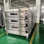 Commercial Stainless Steel Deck Oven With Steam 12-Tray 3 Deck Bakery Oven 2-Tray 1 Deck Gas or Electric