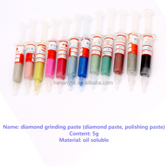 Needle Tube 5g Oil Soluble Diamond Grinding Paste Polishing Paste W0.5-W40 Abrasives Complete Particle Size Specifications