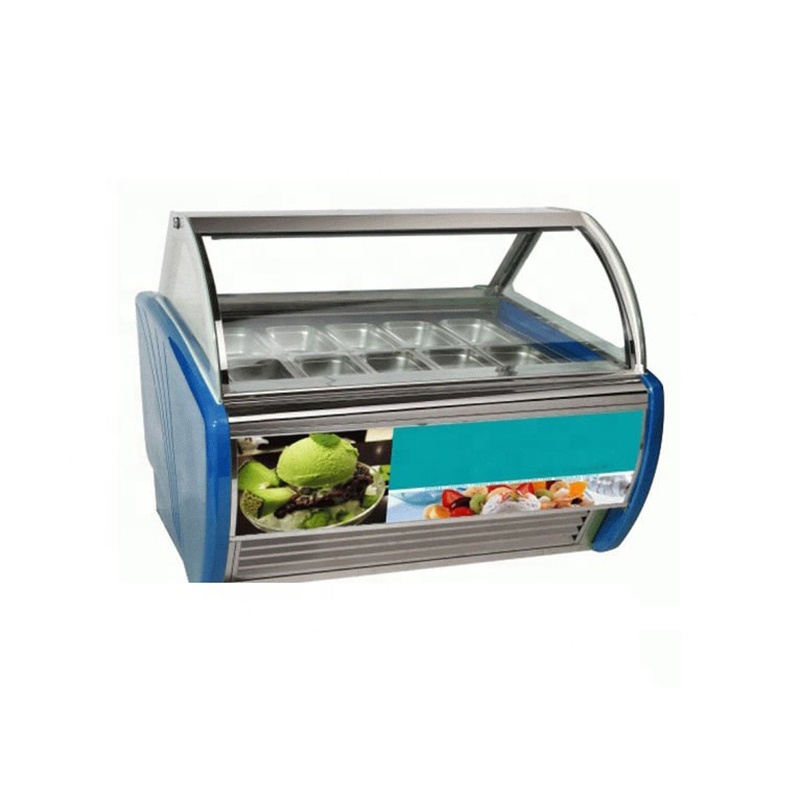 180L Transparent Cabinets Ice Cream Showcase Deep Freezer For Icecreams