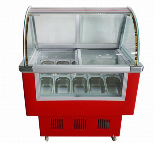 -18c 6 Barrel 10 Tank Hard Ice Cream Glass Icecream Machinery Freezers Display Cabinet Freezer Showcase
