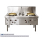Vertical Gas Commercial 2 wok Burner Stove Range Multifunction Chinese Wok Stove cooking Machine with fan
