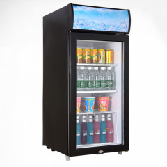 Морозильники и холодильники с вертикальной выставкой Коммерческий холодильник с выставкой 110 л Небольшой шкаф для напитков с лампой для хранения свежих продуктов