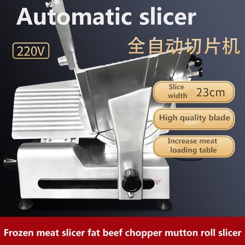 12 / 13 inch Commercial Meat Slicer Machine Full Automatic Desktop Meat Slicer For Cutting Frozen Meat Mutton Roll Slicer