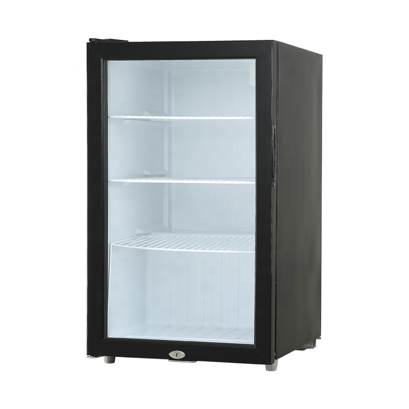 IS-SC-90 High-Efficiency Energy-Saving Black White Display Glass Cabinet Single Door Refrigerated Display Cabinet