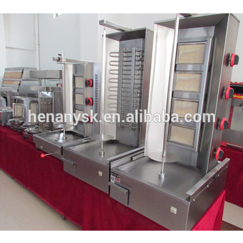 New Style 5 Gas Burners Turkey Gas Doner Kebabs Grill Shawarma Oven Machine