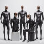 FRP Male Mannequin Clothing Store Full Body Mannequin For Clothes Props Black Electroplated Face Dummy Window Model