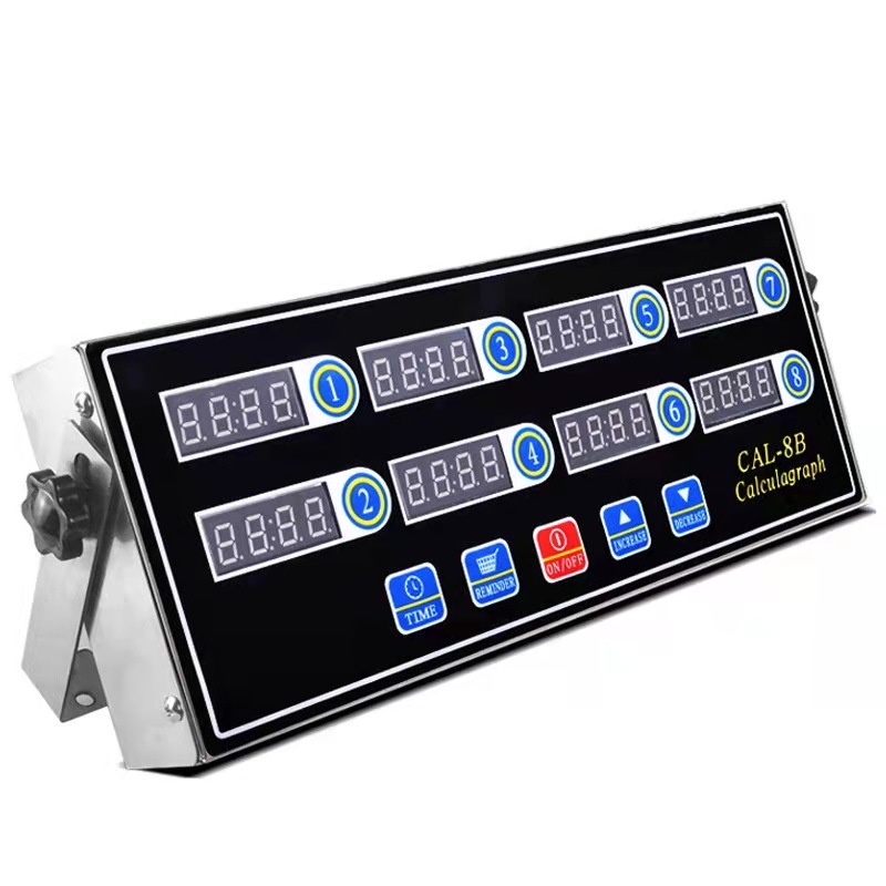 Commercial Kitchen Timer 8-channel Automatic 8-stage Timing Reminder Frying Basket Shaking Timer